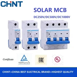 CHINT Interruttore automatico solare CC NB1-63DC 1P 2P 4P DC250V DC500V DC1000V Energia fotovoltaica Mini MCB 10A 16A 20A 32A 40A 50A 63A