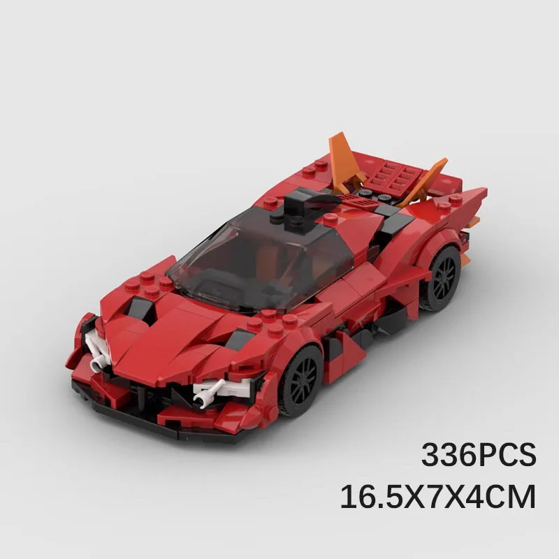 Building Blocks MOC-111401, Speed Champion, 8 Grid Racing Car, 336PCS Model Truck, Children's Birthday Gift, Christmas DIY Toys