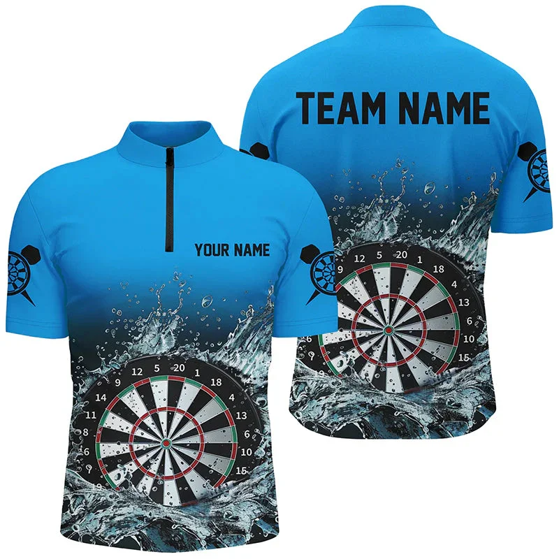 New Personalized 3D Printed Dart Pattern Polo Shirt/T-Shirt, Unisex, Casual Team Throwing Sports Series 4