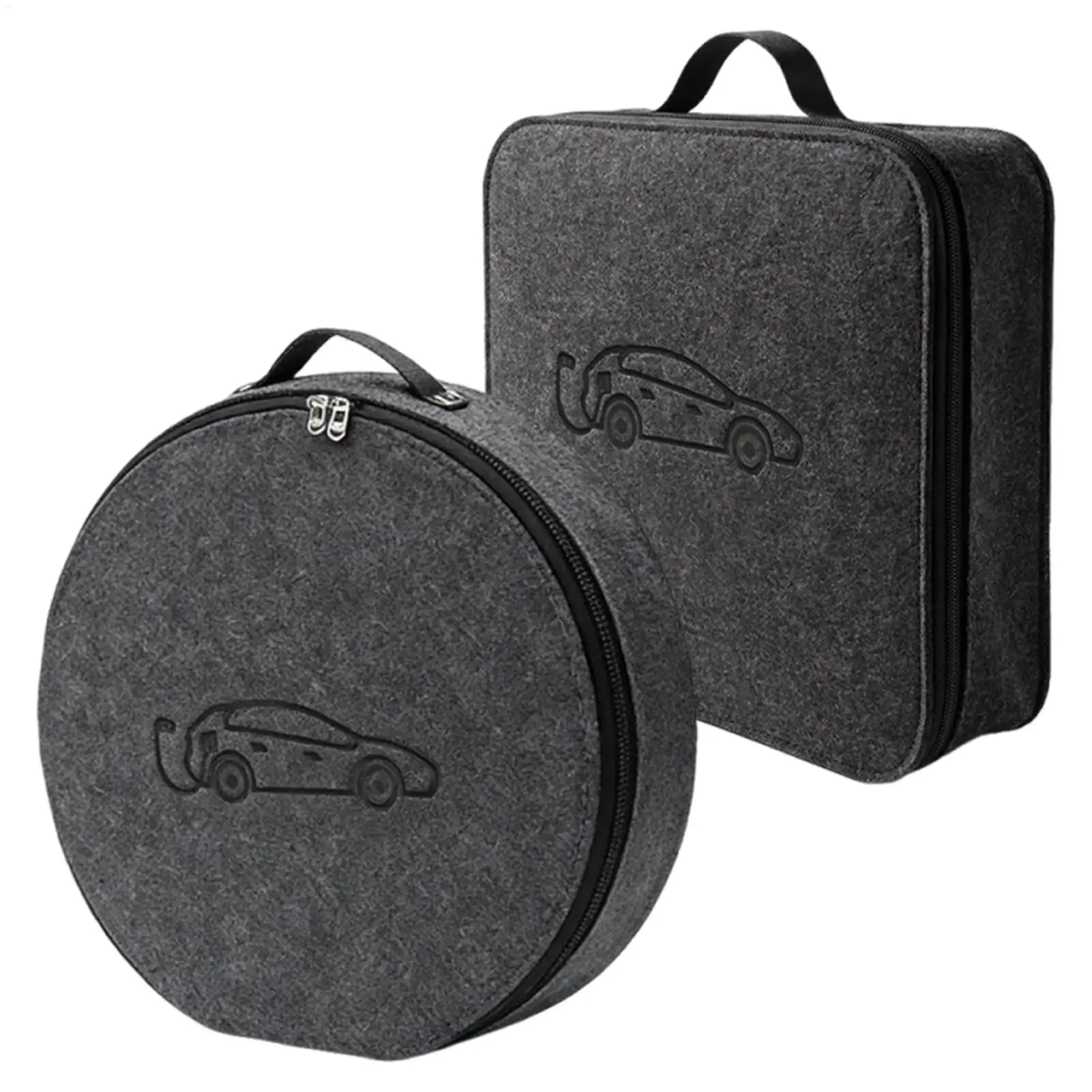 EV Car Charging Cable Storage Carry Bag For Electric Vehicle Charging Cable Bag Shockproof Round/Square Car Accessories