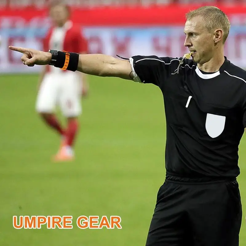 Clip de cadena de nailon para entrenamiento diario, equipo oficial de fútbol de 4 piezas, color naranja, para árbitro, Linesman