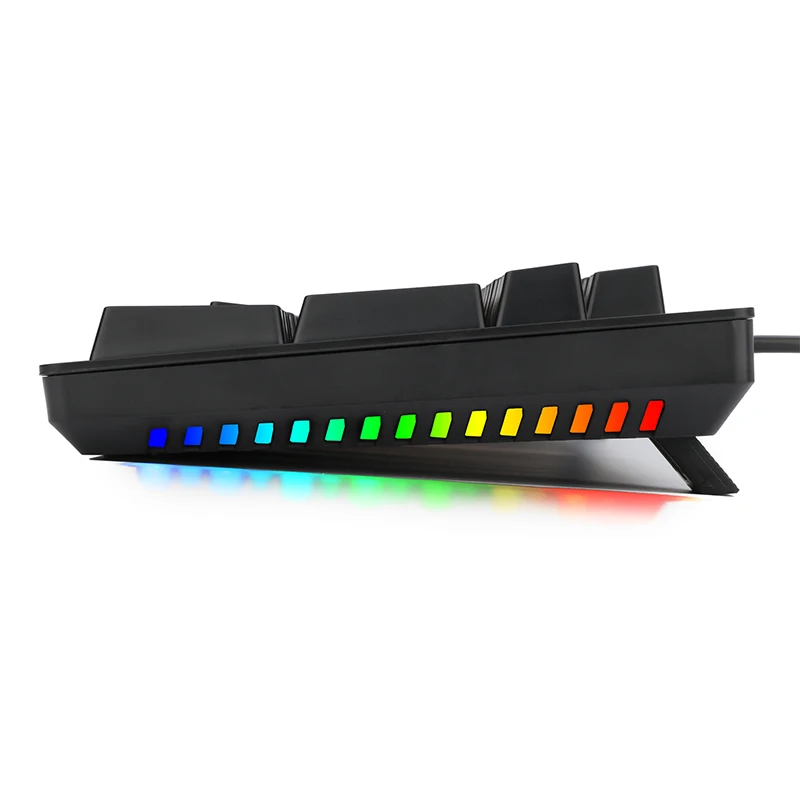 E-YOOSO K620 RGB Teclado mecánico para juegos con cable USB Negro Intercambio en caliente Interruptor azul Retroiluminación LED 87 Teclas Gamer Teclado impermeable para PC de negocios Computadora portátil