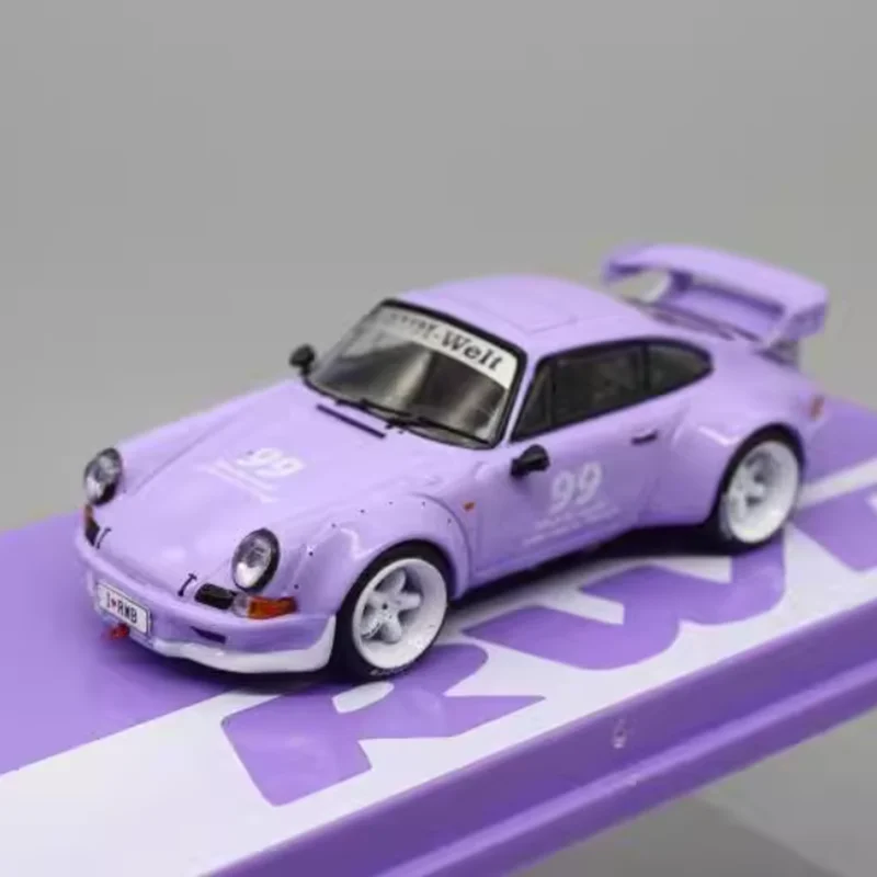 

Tarmac TW масштаб 1/64 RWB 964 ширококорпусный фиолетовый спортивный легкосплавный модель автомобиля для коллекции и дисплея