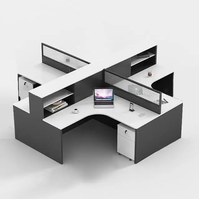 

Modern Office Table Modular Workstation Cubicle Partition Call Center 4 Person Seats Workstation Desk Office Furniture