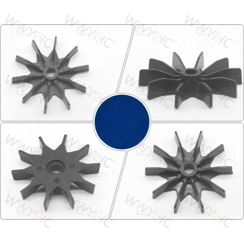 Plastic Micro Motor Heat Dissipation Fan Blades Outter Diameter:80mm D Axle Hole:10mm Round Axle Hole:8mm