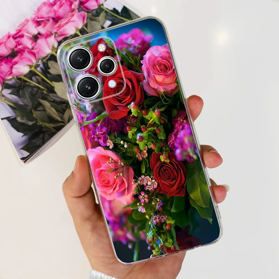 For Coque Xiaomi Redmi 12 Case Luxury Marble Protector Soft Phone Back Cover For Redmi 12 Global Cases on Redmi12 Silicon Bumper