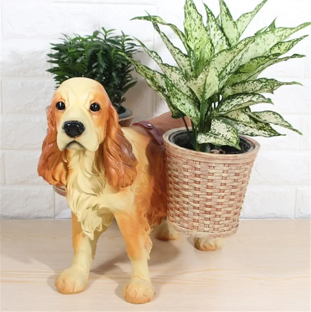 European Cute Dog Home Decoration Living Room Flower Stand