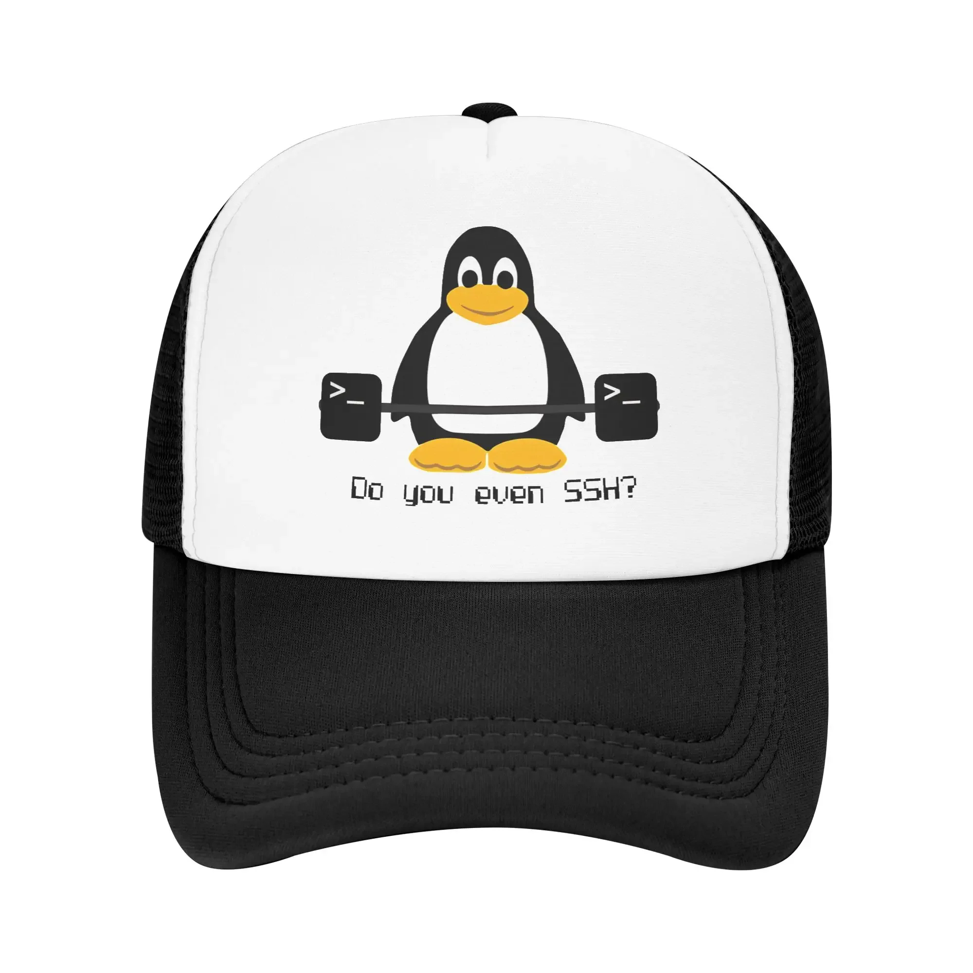 New Do You Even Ssh  Mesh Sun Hats Linux Hunting Camping Sun-Proof Baseball Caps Couple Women y2k Retro Print Trucker Hat