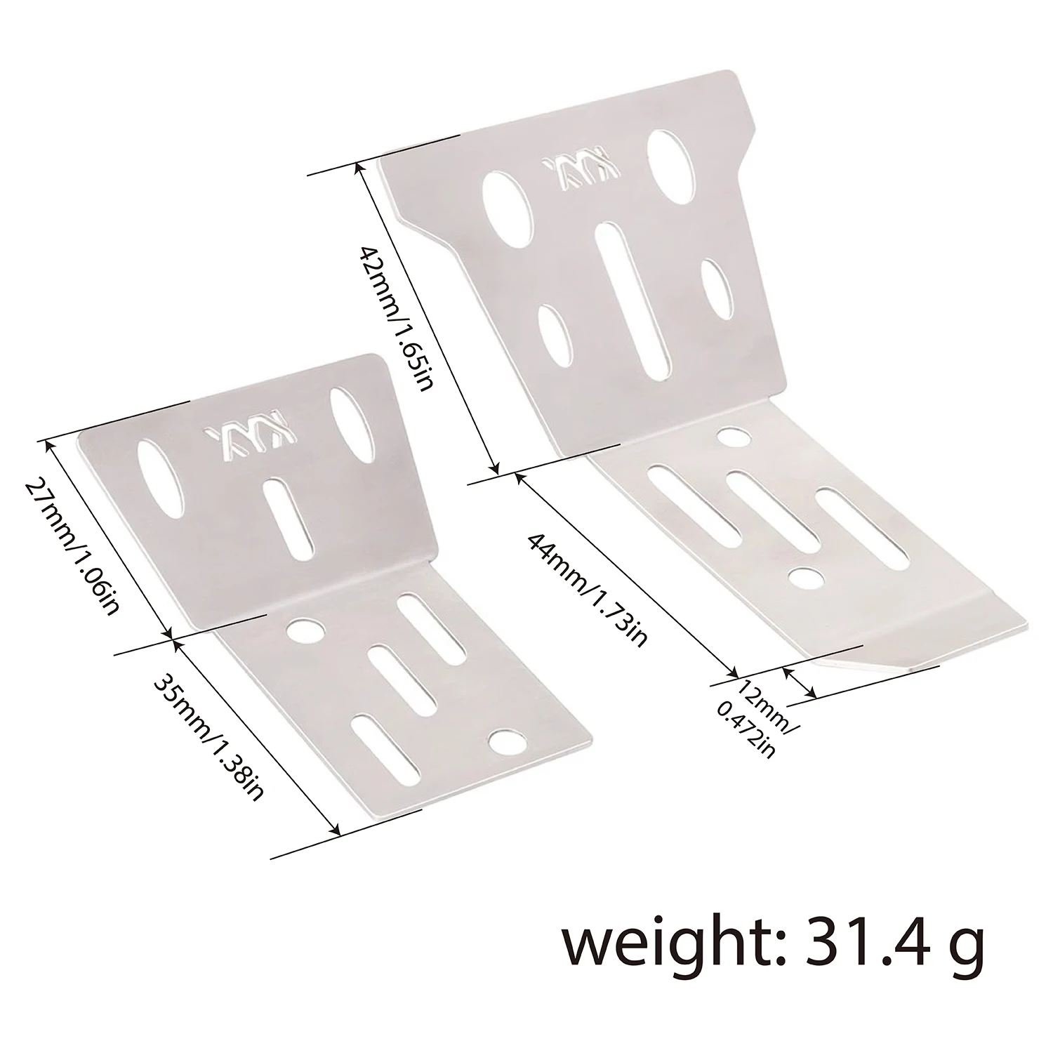Proteção de armadura de chassi dianteiro e traseiro de metal para peças de atualização de carro Arrma RC 1/14 Mojave Grom