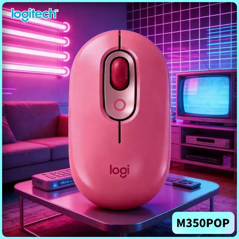 Logitech   POP Wireless Mouse Dual-Mode Bluetooth 2.4GHz Silent Click 18-Month Battery for Mountain Trip and Hiking