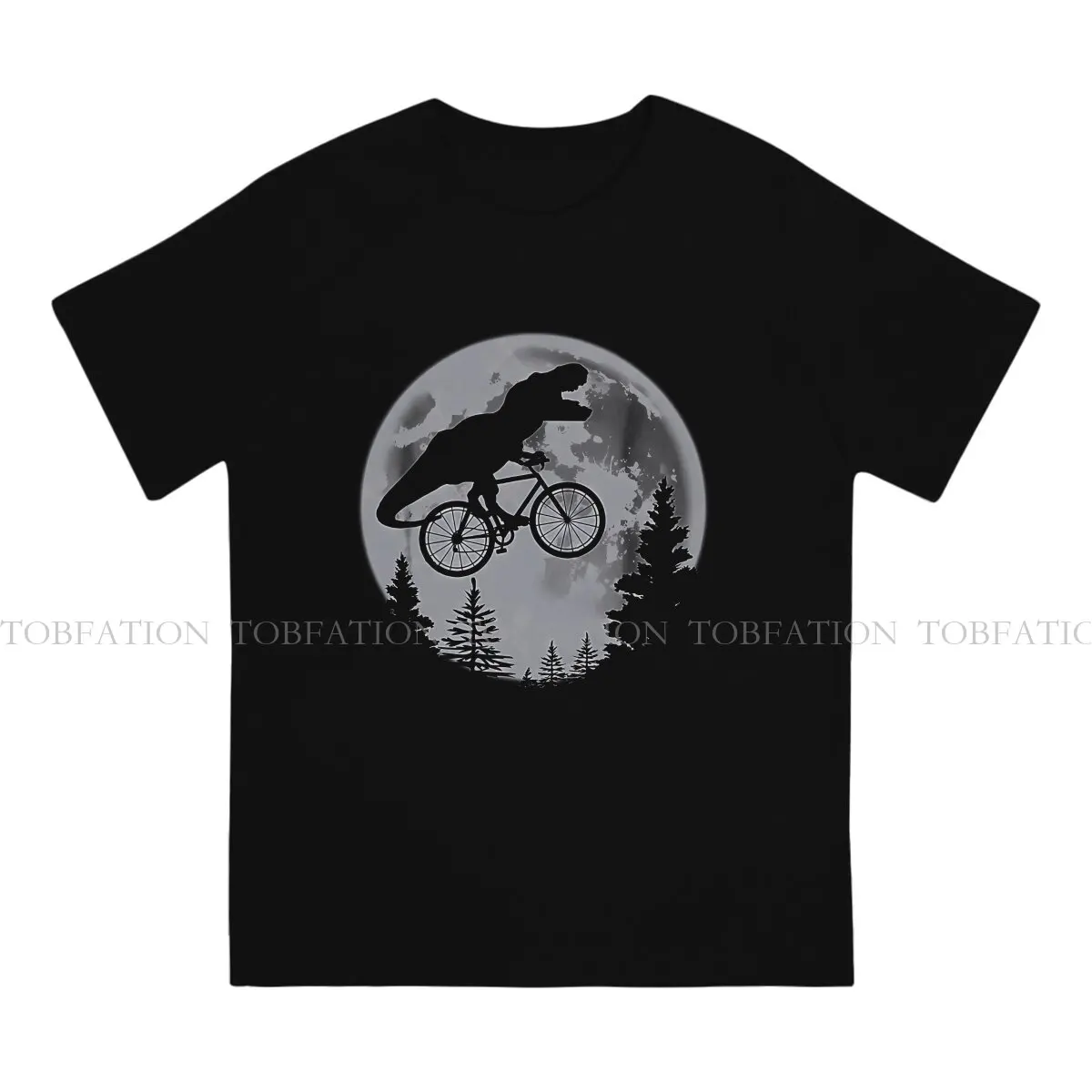 T-Rex Dinosaur Riding Bicycle Men TShirt Cycling MTB Biking O Neck Short Sleeve 100% Cotton T Shirt Top Quality Birthday Gifts