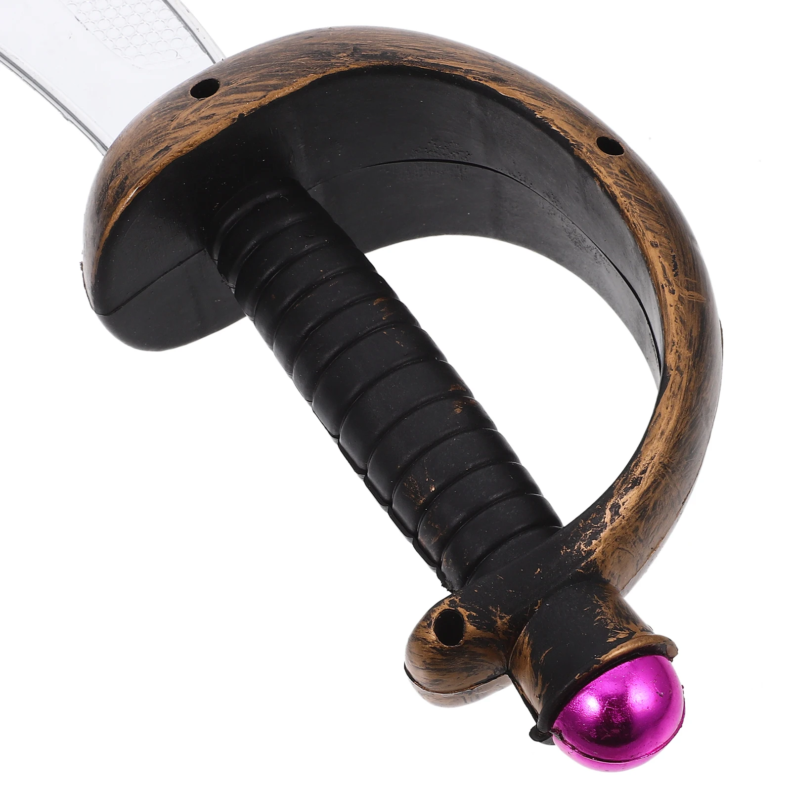 Espada de pirata de PVC para niños, accesorio de disfraz para fiesta de Halloween, juguete para juego de imitación, hoja curva, decoraciones temáticas de pirata, 2 uds.