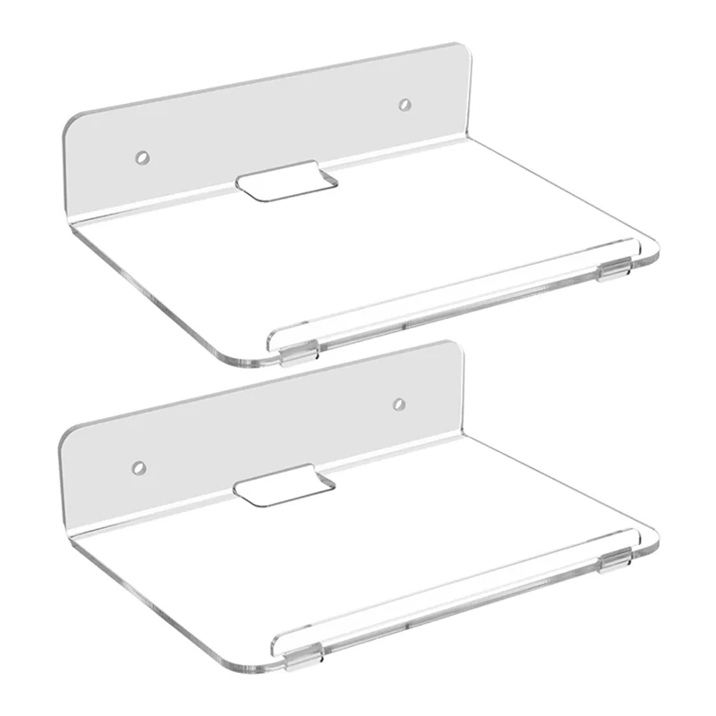 Acrylic Wall Shelf Set 2 for Security Cameras,Speakers,Baby Monitors & More,Universal Adhesive Shelf Easy To Install