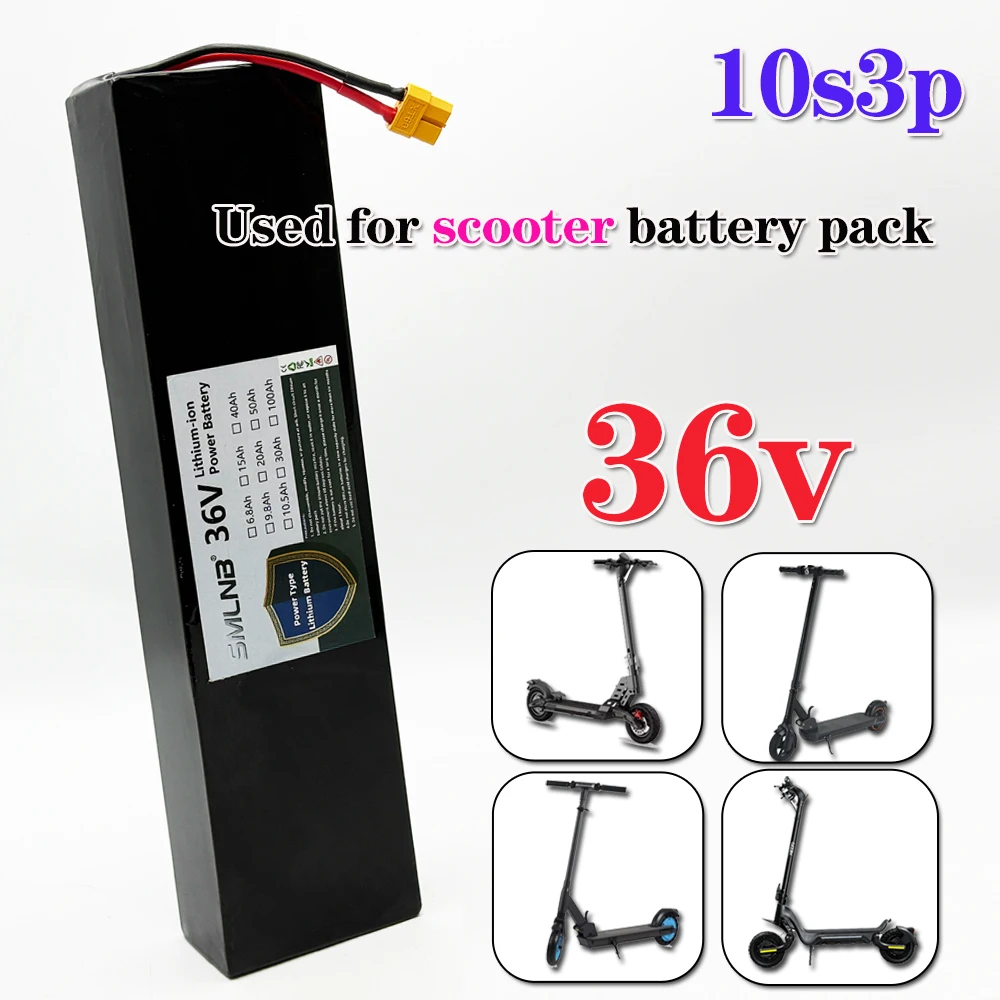 

Rechargeable 36V 9800mAh 10S3P Lithium-Ion Battery 500W with Built-in BMS for KUGOO S1 S2 S3 Electric Scooters 18650 Cell