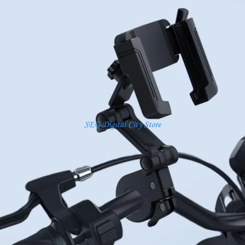 U75B Motorcycle Cellphone Cradles Shockproof Stand Holder 360 Degree Rotating Bracket