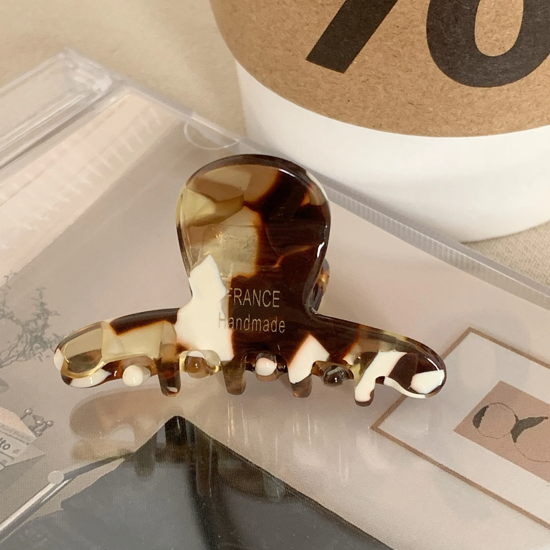 1PC Essigsäure Kleine Halteklammer Halbe Krawatte Haar Hai Clip Kinder Hinterkopf Platte Haarspange Haarvolumen Weniger Haar Ca – Detail 4