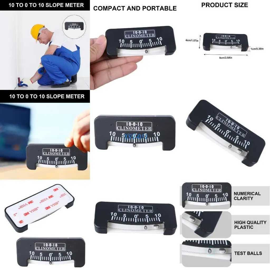 

E15A Trail Inclinometer & Slope Locator Heel Clinometer for Modern Boats Marine Measure ±10 Degree Ranges