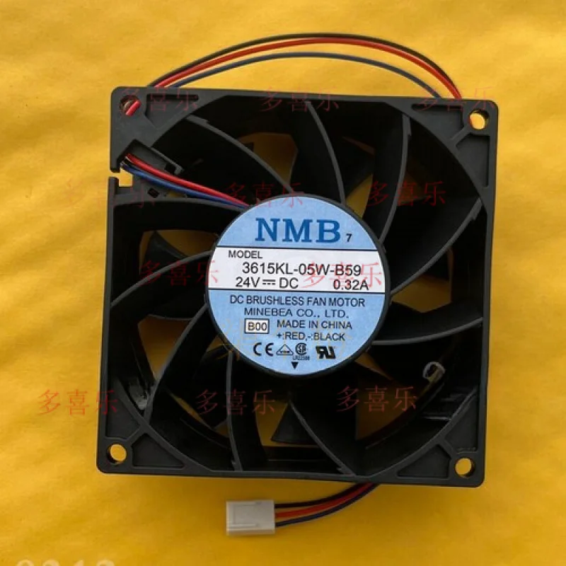 WW   for NMB 3615KL-05W-B59 9038 DC24V 0.32A 3-wire Inverter Cooling Fan