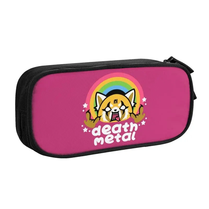 Estuche de lápices Aggretsuko, estuche de papelería, bolsa de soporte, caja organizadora para adolescentes, niñas, adultos, estudiantes