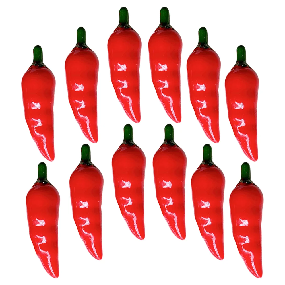 

30 Pcs Mini Chili Pepper Simulated Vegetables Hot Peppers Models Red Foam Miniature