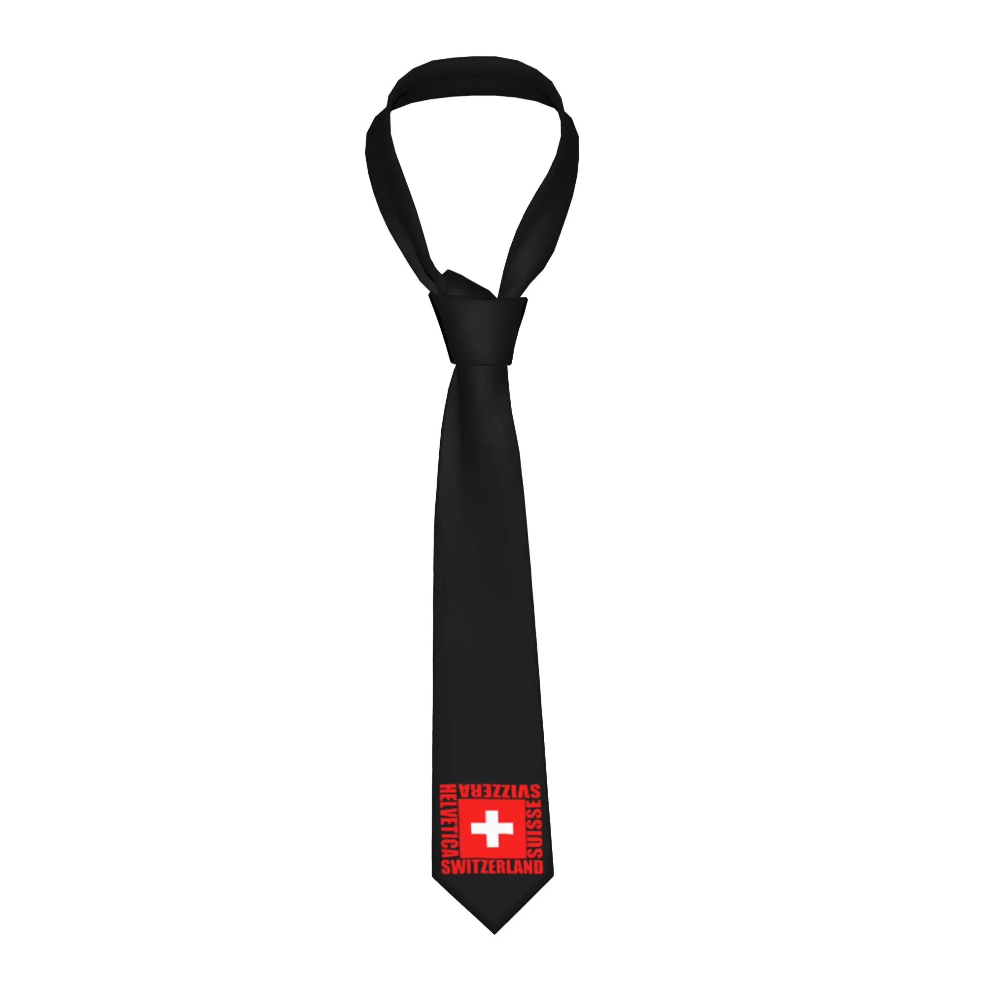

SWITZERLAND Flag Tie Mens Fashion Silk Necktie for Business