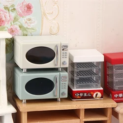 1Pc Simulation Miniature Dollhouse Oven Play Kitchen Baking Dish Bread Retro Refrigerator Model Doll Mini Furniture Toy Decor