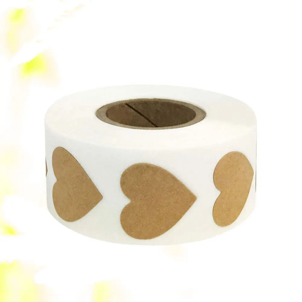 

Heart Shape Self-Adhesive Sticker Roll Easy Peel Firm Stick Romantic Design Perfect for Valentine's Day Candy Bag Notebook