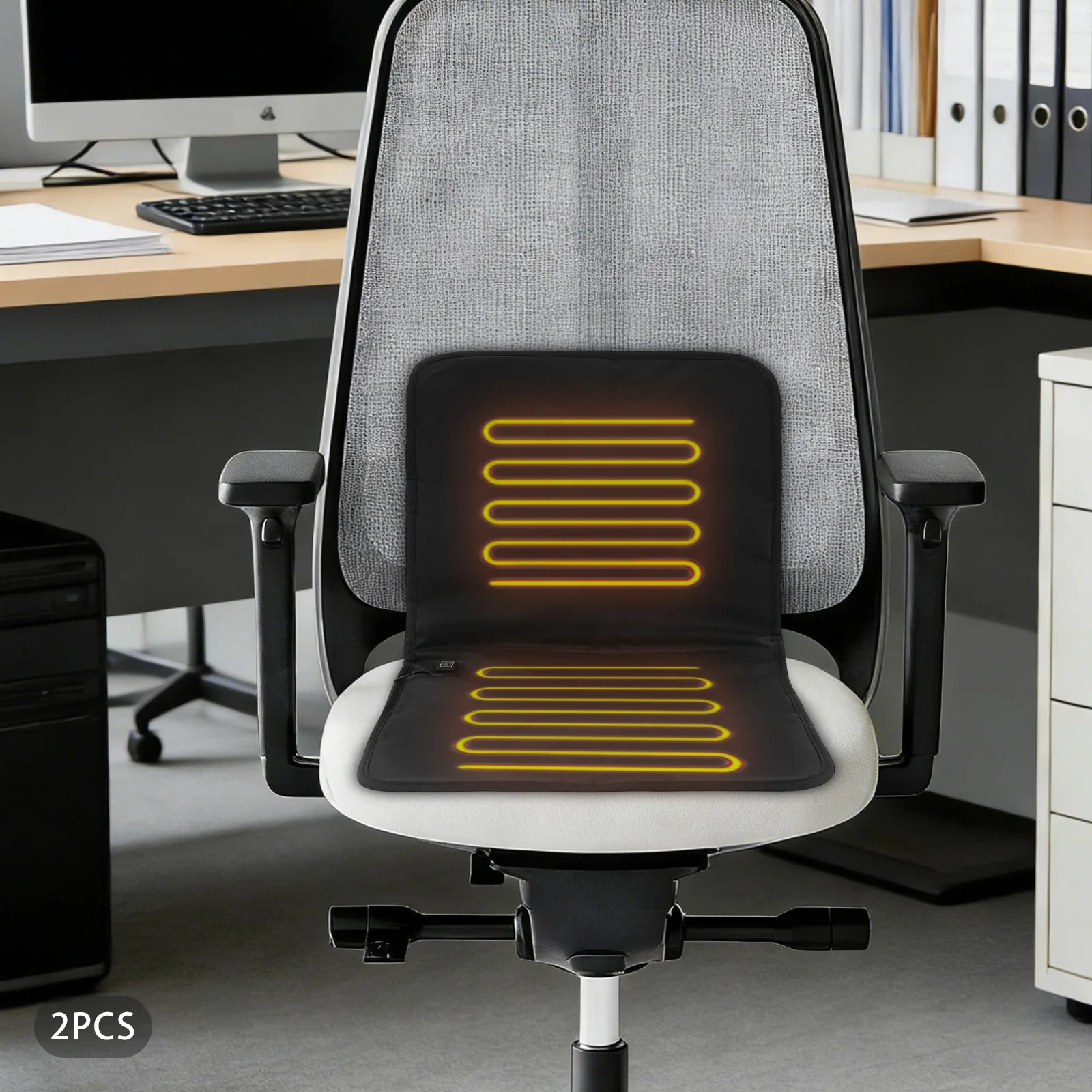 

2PCS Portable Heated Seat Cushion, Folding Heated Seat Cushion, 3 Mode Adjustable Stadium Chair Heated Seat Cushions