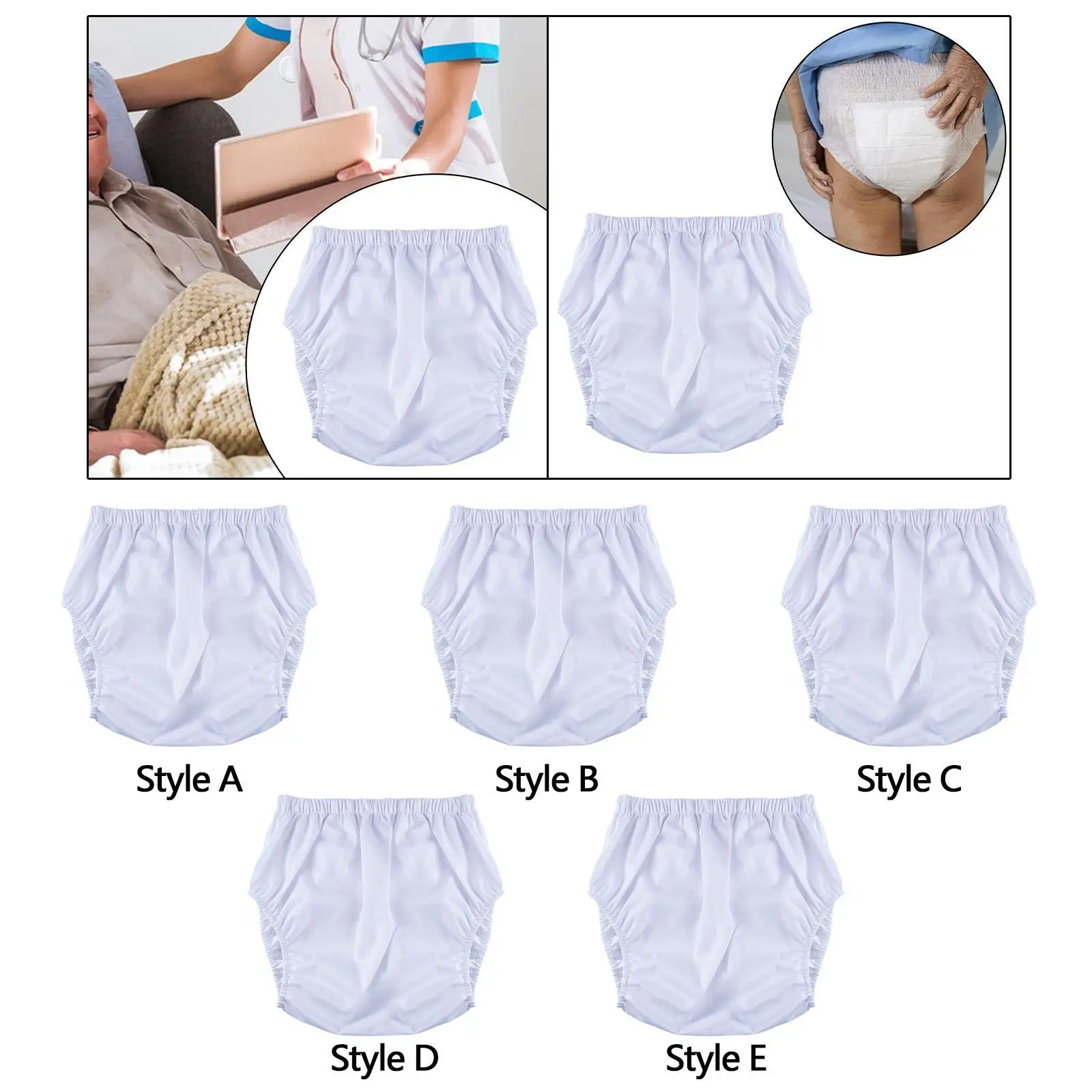 

Adults Diaper Cover Comfortable Stylish Low Noise for Women Men Leakproof Supplies Reusable Breathable Pull on Cover Protection