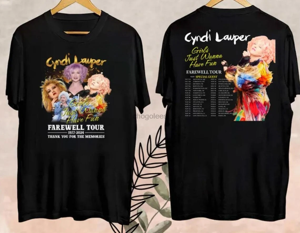 2024 Cyndi Lauper Girl Just Wanna Have Fun Farewell Tour T-Shirt Cyndi Lauper Fan Gifts Cyndi Lauper Merch Cyndi Lauper 90s Vint