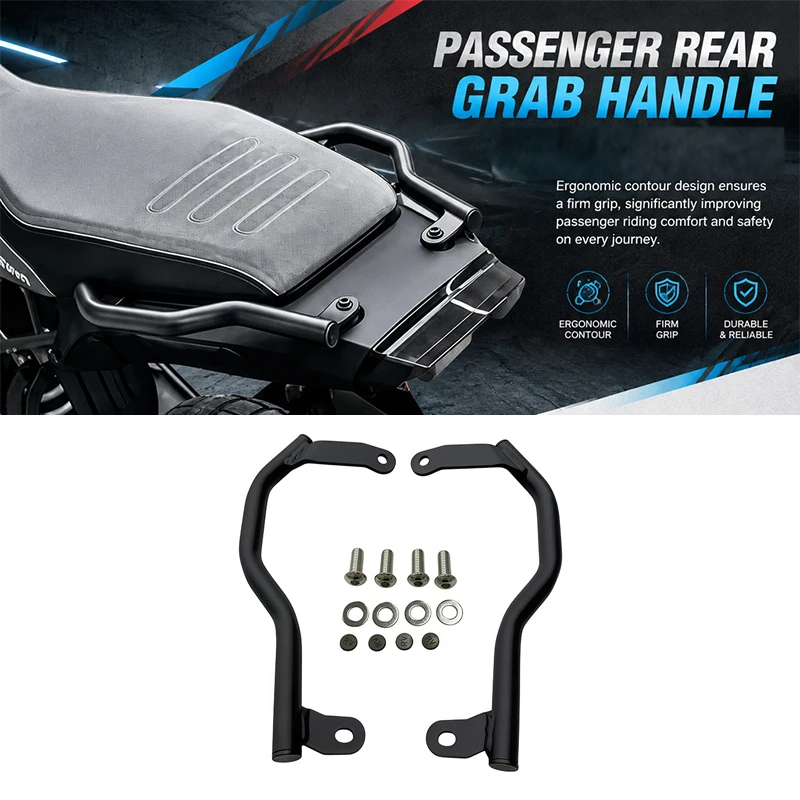 For CFMOTO 450MT MT450 IBEX 450 2024-2026 Motorcycle Rear Luggage Rack Passenger Grab Bar Rear Seat Handrail Cargo Carrier Kit