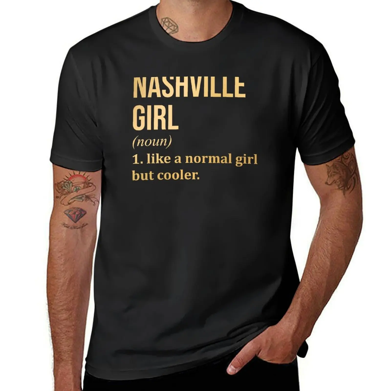 Nashville Girl Definition Nashville in Gold T-Shirt customs plus size tops plus sizes men clothes