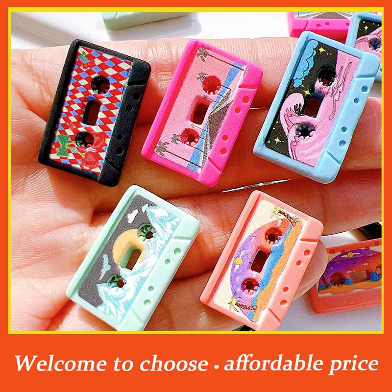 

TH 10Pcs Dollhouse Miniature Simulation Retro Tape Model DIY Accessories Toys Deacorations Ornaments