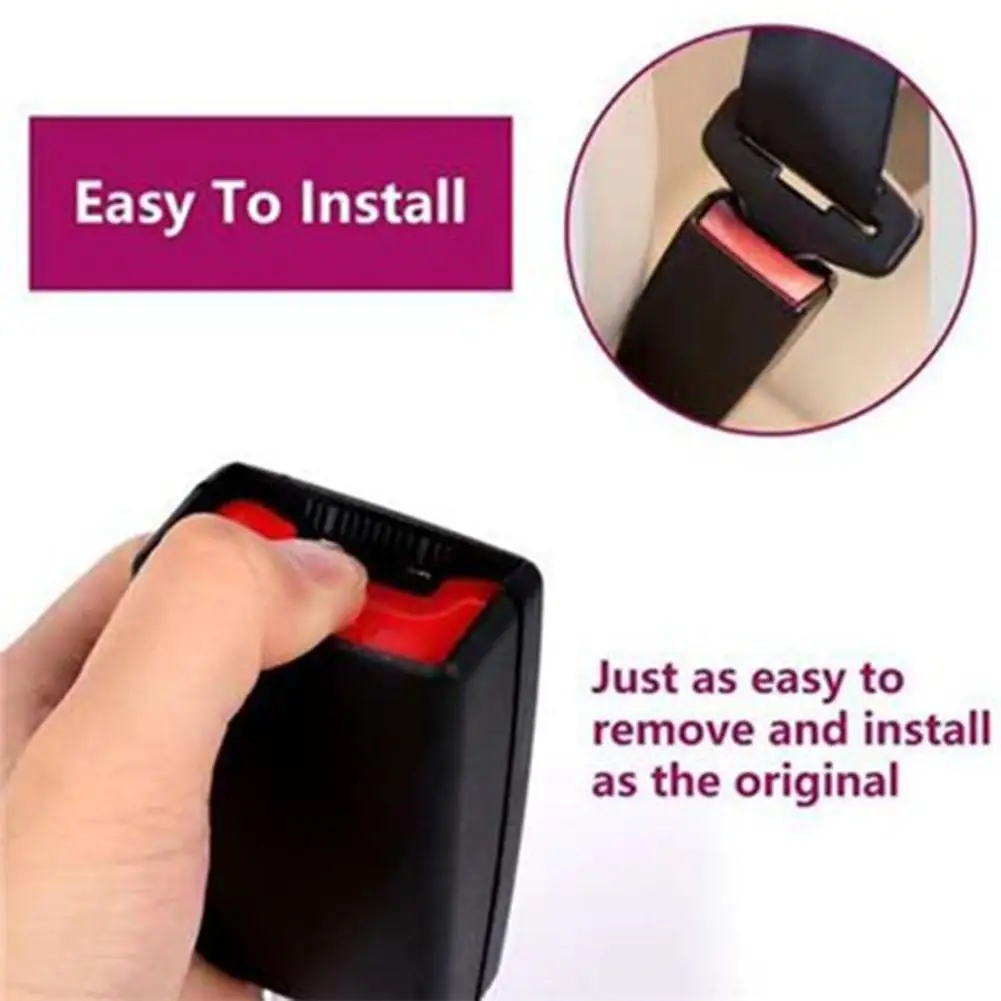 1Pc Car Safety Belt Extender Safety Seatbelt Extender Seat Belt Padding Extension Buckle Plug Buckle Seatbelt Clip Car Accessor view 5