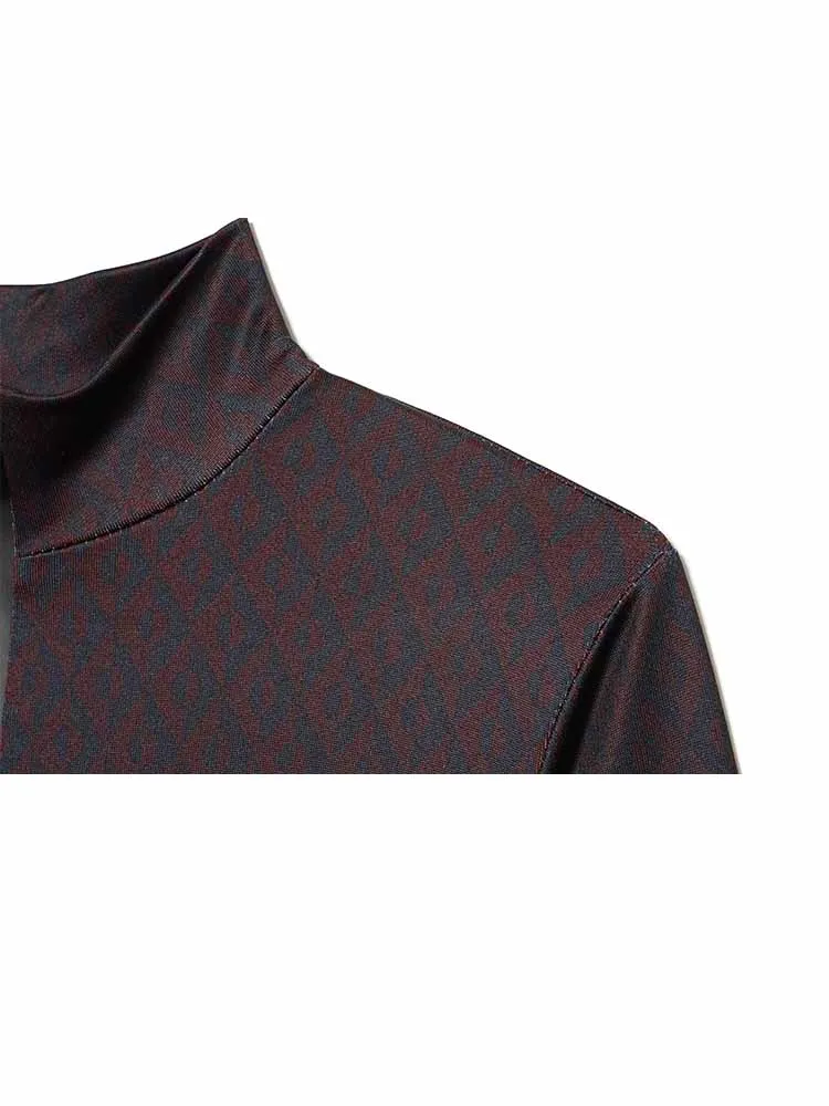 HH امرأة أوائل الربيع أزياء عارضة سلسلة التزلج الدفء الجاكار طباعة الديكور بذلة قطعتين مجموعة الإناث مريحة