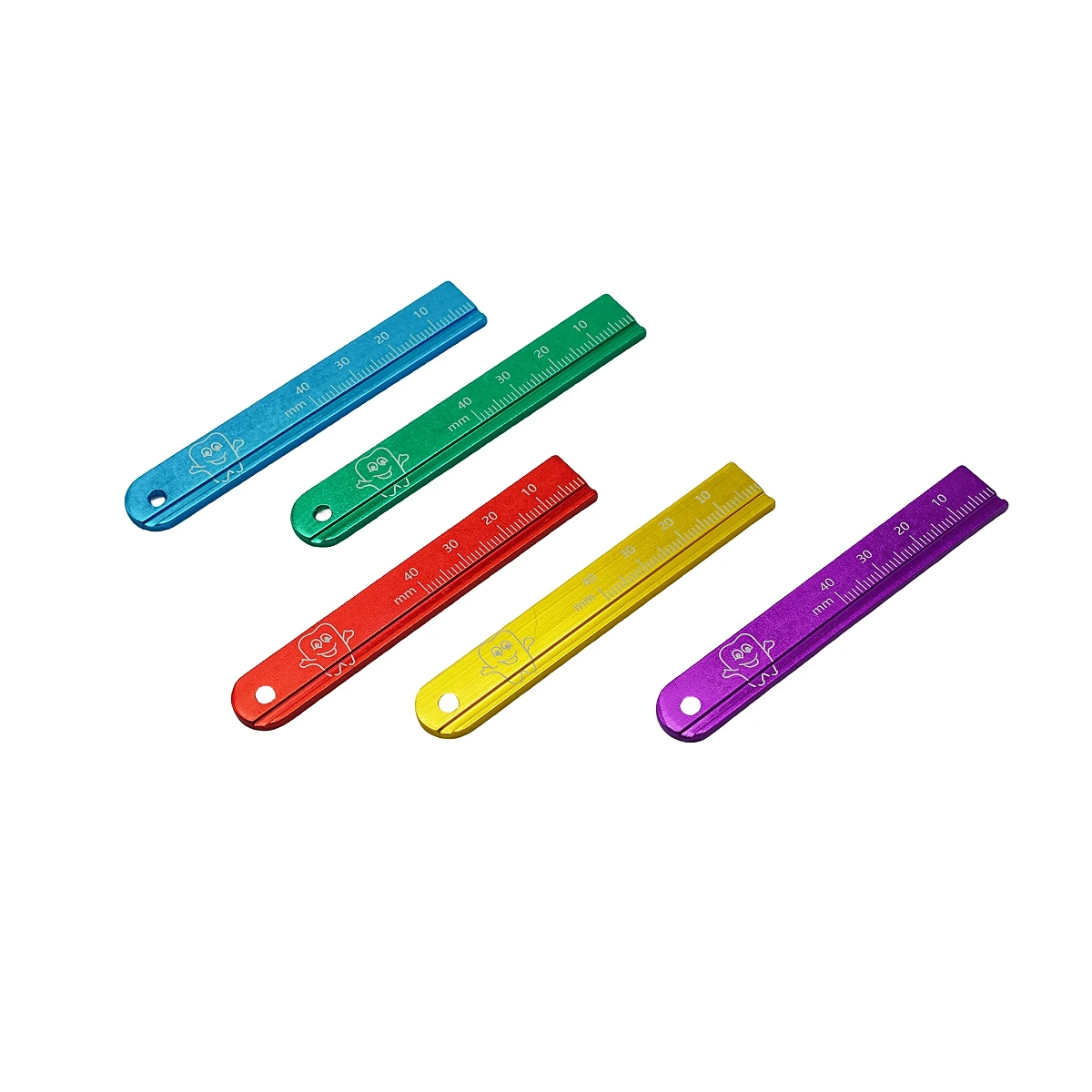 1Pc Dental Endodontic Finger Rulers Polychromatic Scale Tools for Root Canal Measurement Aluminum Oral Instruments Accessories
