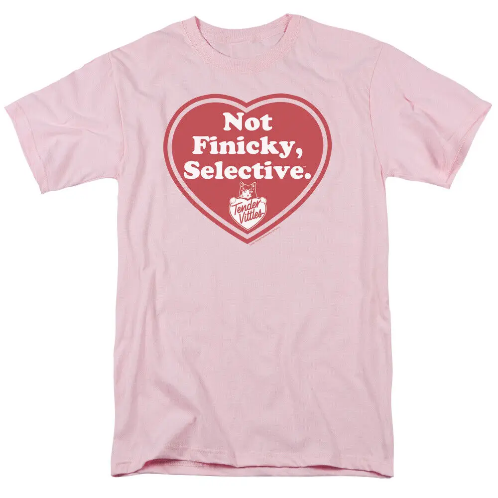 Tender Vittles Selective T Shirt Mens Licensed Cat Food Light Pink