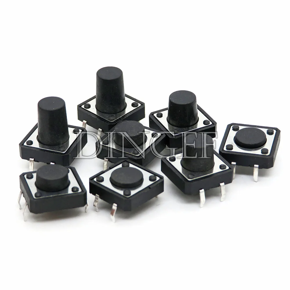 12x12mm Panel PCB Momentary Tactile Tact Mini Push Button Switch DIP 4pin 12x12x4.3/5/6/7.3 9 MM 12*12*4.3MM 5MM 6MM 7MM 8MM 9MM