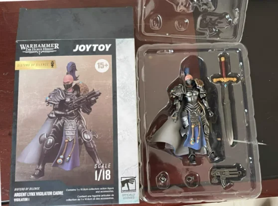 

【SF】JOYTOYS 1/18 Action Figure Warhammer 40K Sisters of Silence Argent Lynx Vigilator Cadre Vigilator 1 Prime Model Toy Gift