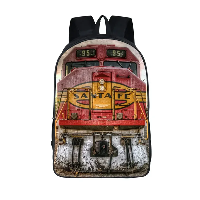 Sac à Dos Rétro à Motif de Train à Vapeur pour Enfant, Adolescent, Cartable d'École pour Homme, Voyage, Étudiant, Livre, Cadeau