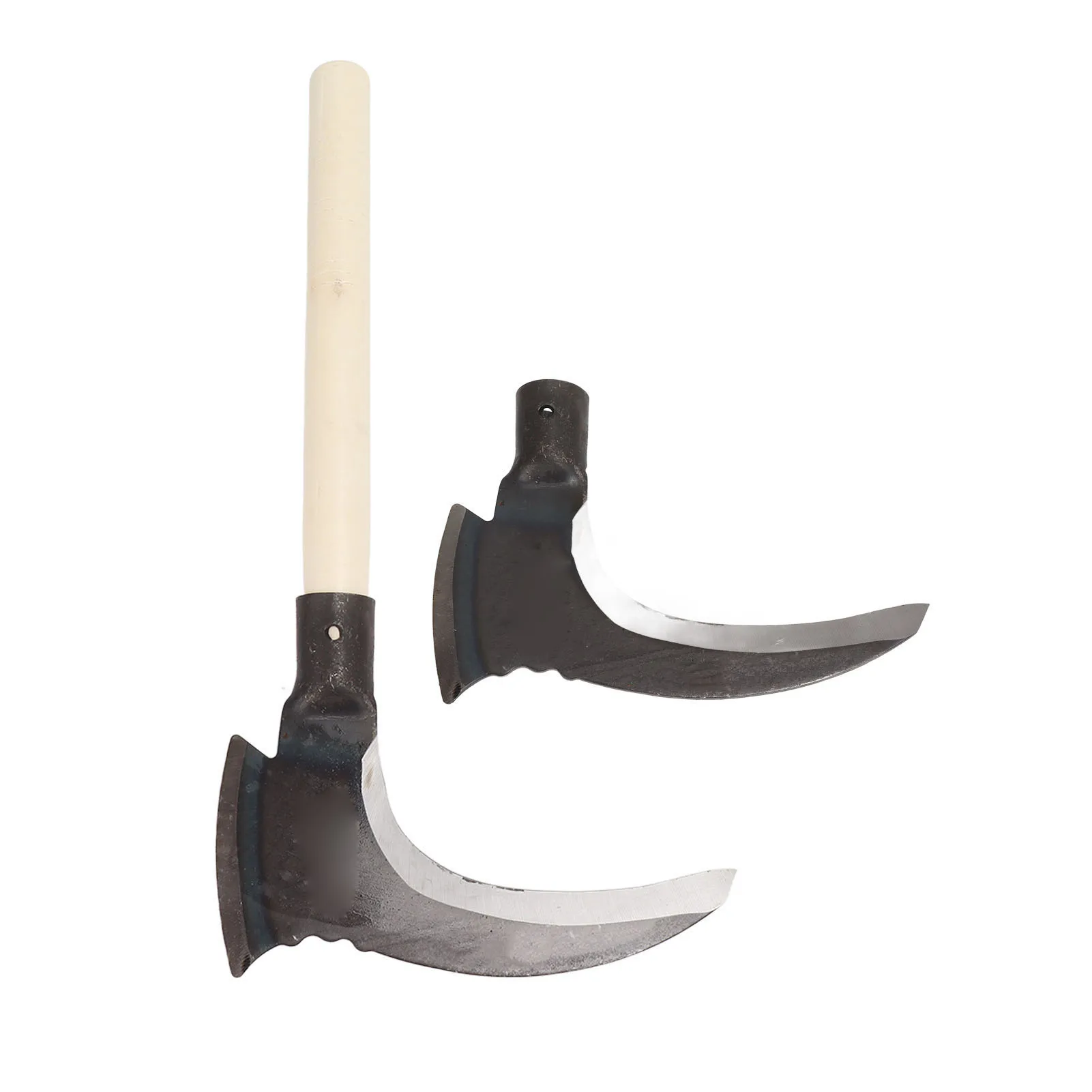 Handheld Sickle High Manganese Steel Double Scythe Multifunctional Mowing Cutting Trees Double Sickle for Gardening Tools