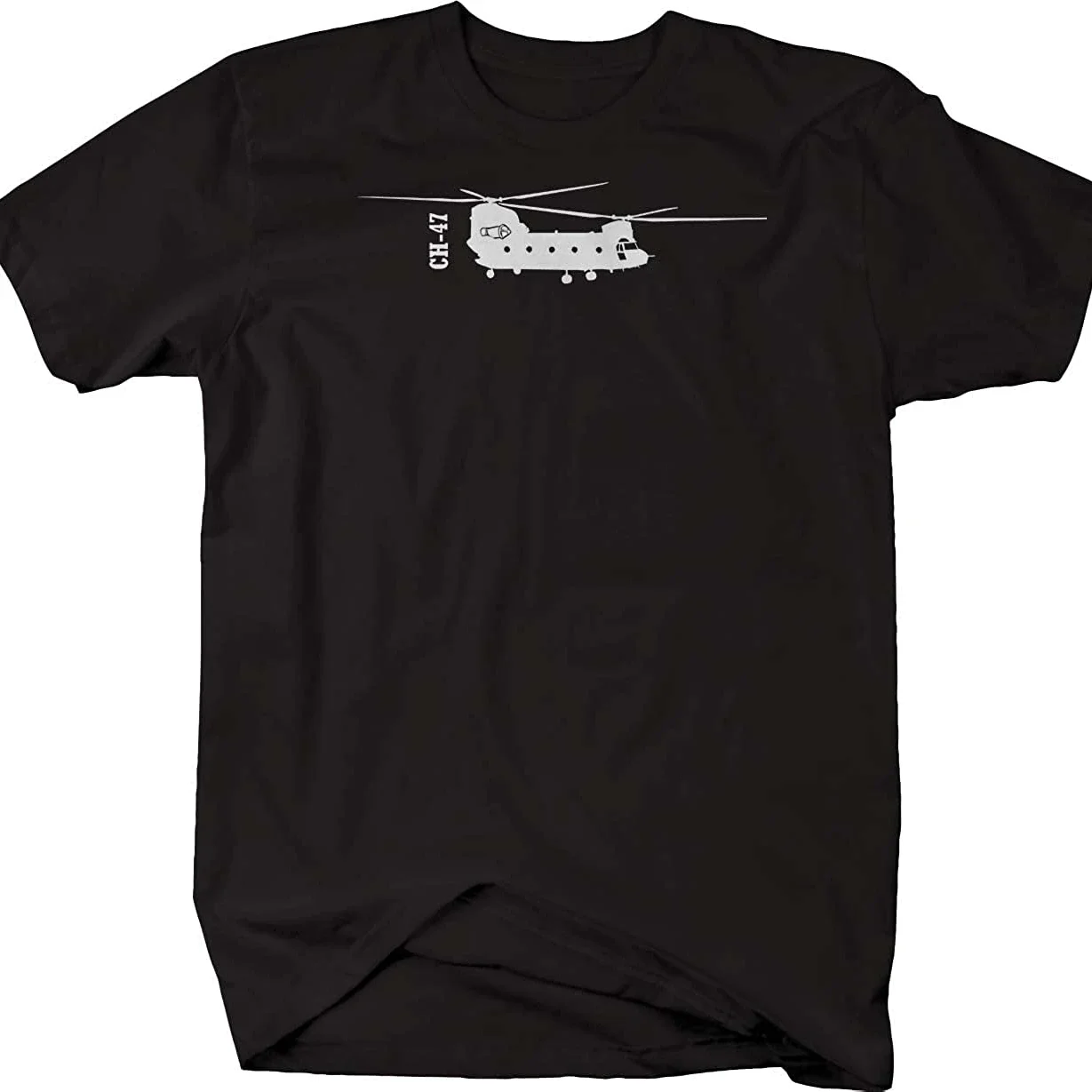 CH-47 Chinook Military Helicopter T-shirt. New 100% Cotton Short Sleeve O Neck T Shirt Casual Men's Top
