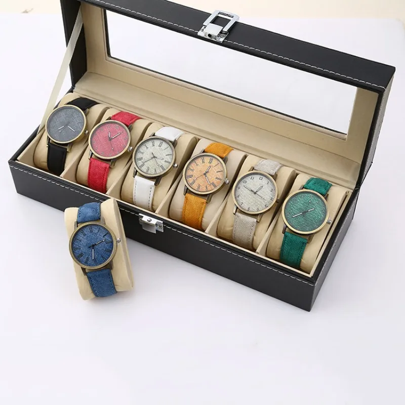 Fashion Denim Leather Strap Women's Watch Casual Quartz Wrist Watches Lady Dress Watches Relogio Feminino Ladies Wristwatch