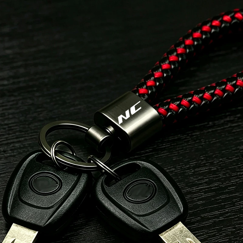 For HONDA NC750X NC750S NC700X NC700S NC750 NC700 NC 700 750 S/X Motorcycle Braided Rope Keyring Metal Anti-lost Keychain