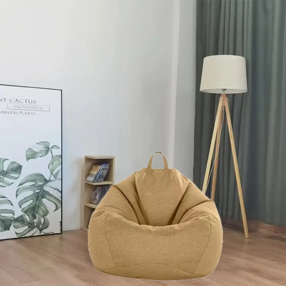 Home Decoration Comfortable Bean Bag Chair Sofa Cover Removable Washable Lazy Sofa Cover Soft Breathable Puff Couch Cover Adults