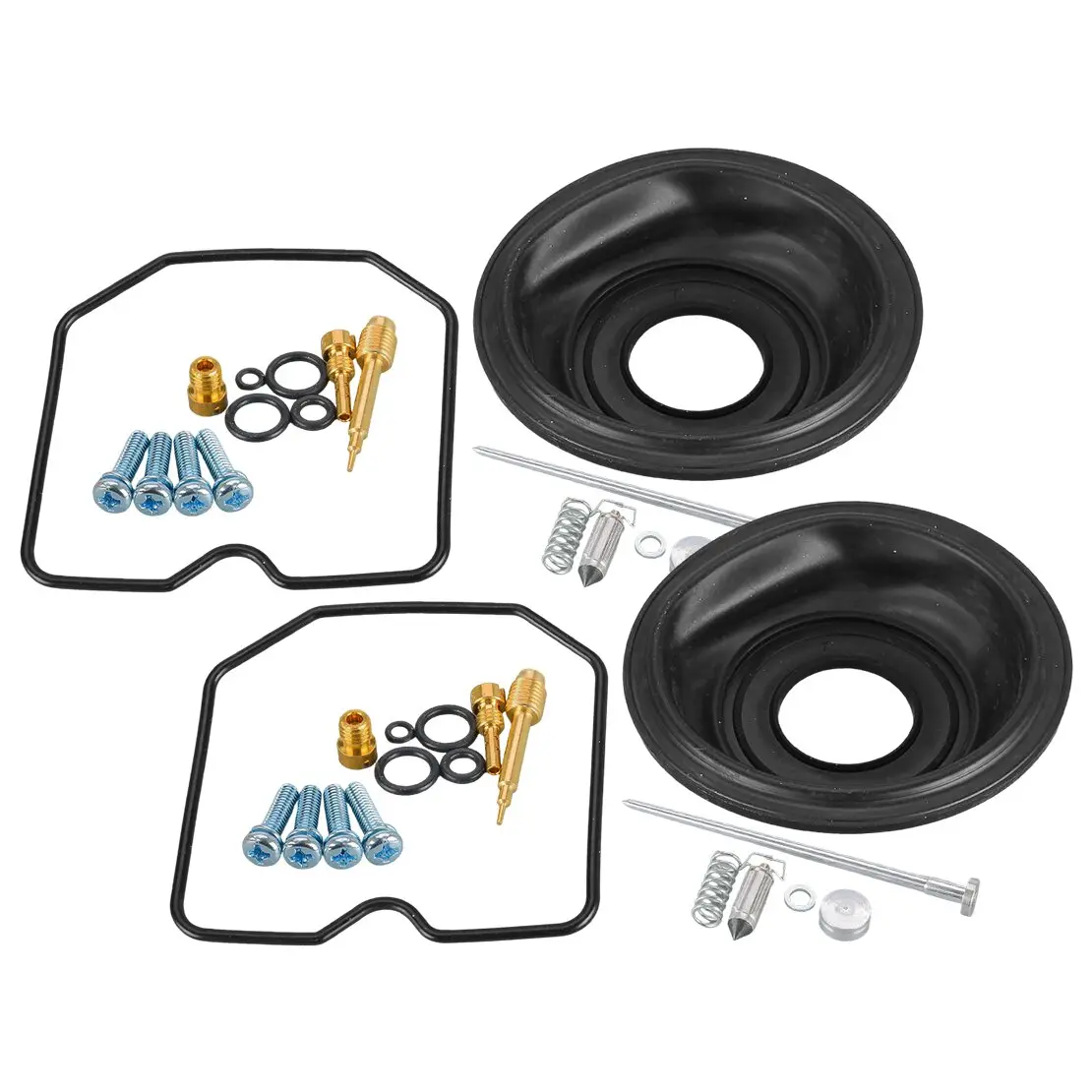 2 Sets Motorcycle Carburetor Carb Repair Rebuild Kit Diaphragm Fit For Kawasaki EN500 Vulcan 500 1996-2009