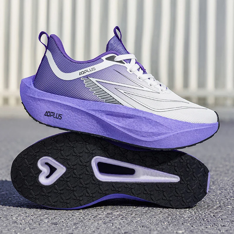 Sportliche Herren-Laufschuhe mit Carbonplatte, speziell für Marathonläufe, für Sport und Outdoor-Aktivitäten, atmungsaktiv, leicht, bequem, Damen-Sneaker. – Detail 5