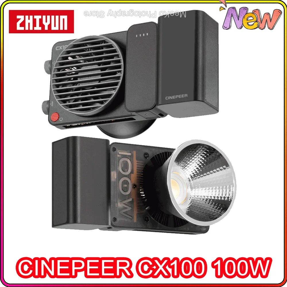 CINEPEER CX100 100W Pocket Photography LED light Studio Video Fill Light 2700K-6500K for Live Streaming Photography lamp ZHIYUN