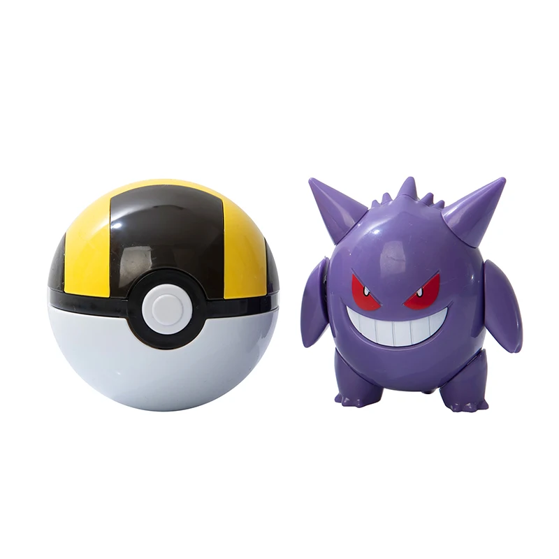 Genuine Pokemon Anime Figure Pikachu Gengar Mew Charizard Deformation Toy Pocket Monster Pokeball Gyarados Mewtwo Model Toy Gift