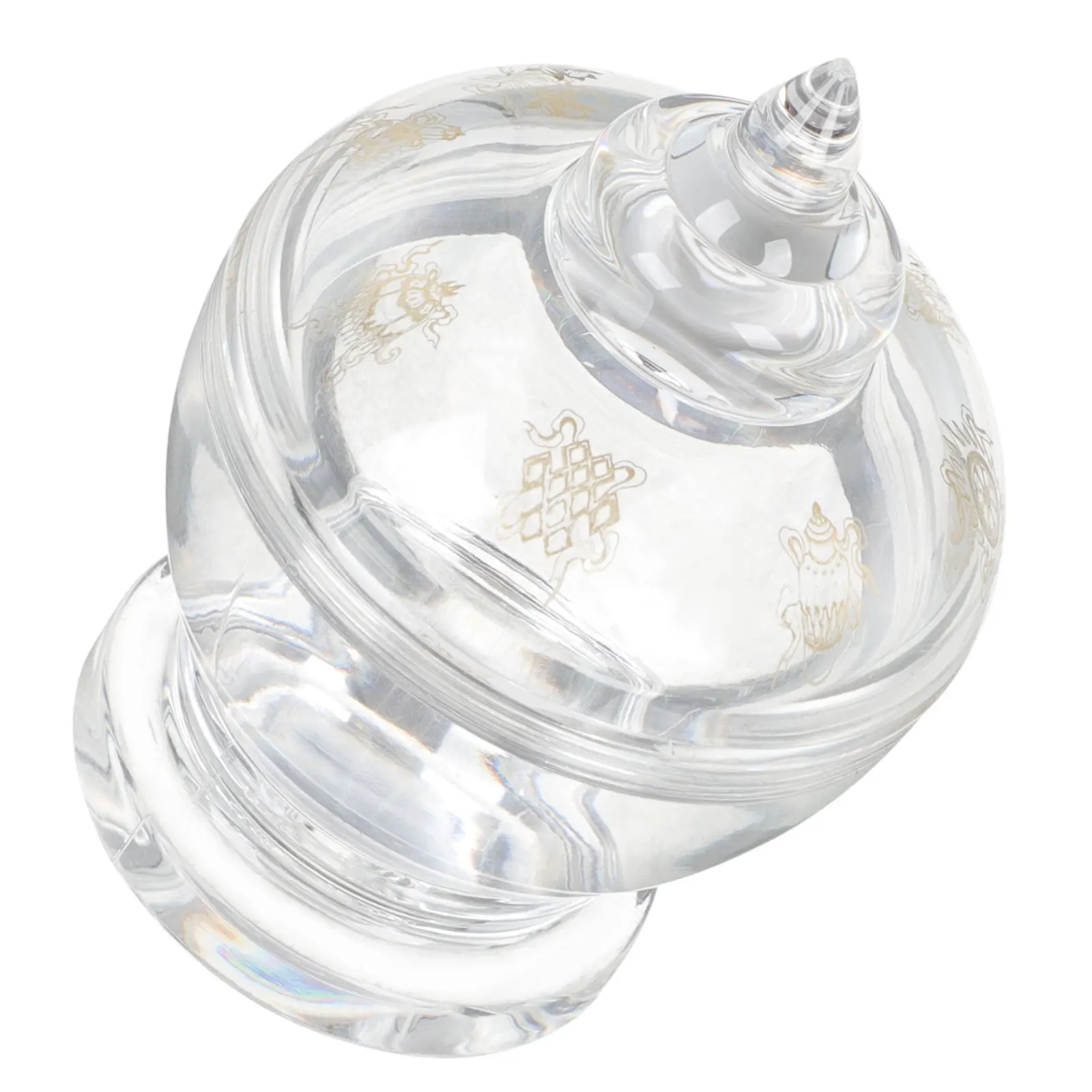 Acrylic Pagoda Crystal Offering Tower Statue Vintage Desktop Ornament Office Home Table Decor Water